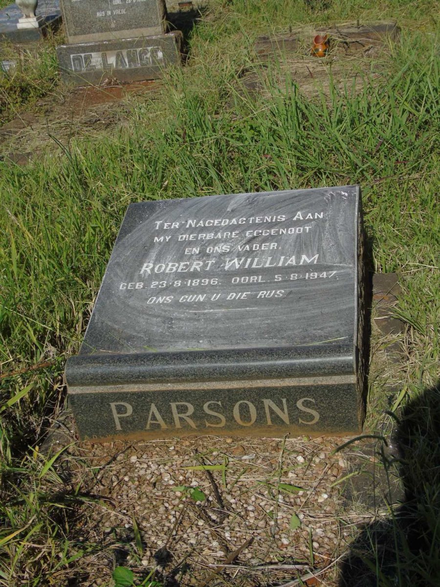 PARSONS Robert William 1896-1947