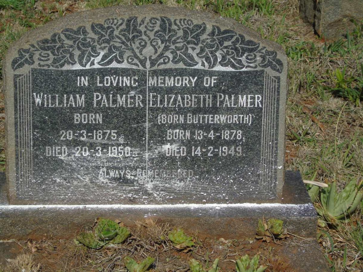 PALMER William 1875-1950 & Elizabeth BUTTERWORTH 1878-1949