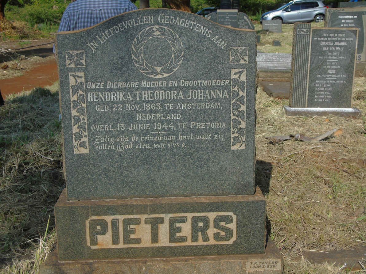 PIETERS Hendrika Theodora Johanna 1863-1944