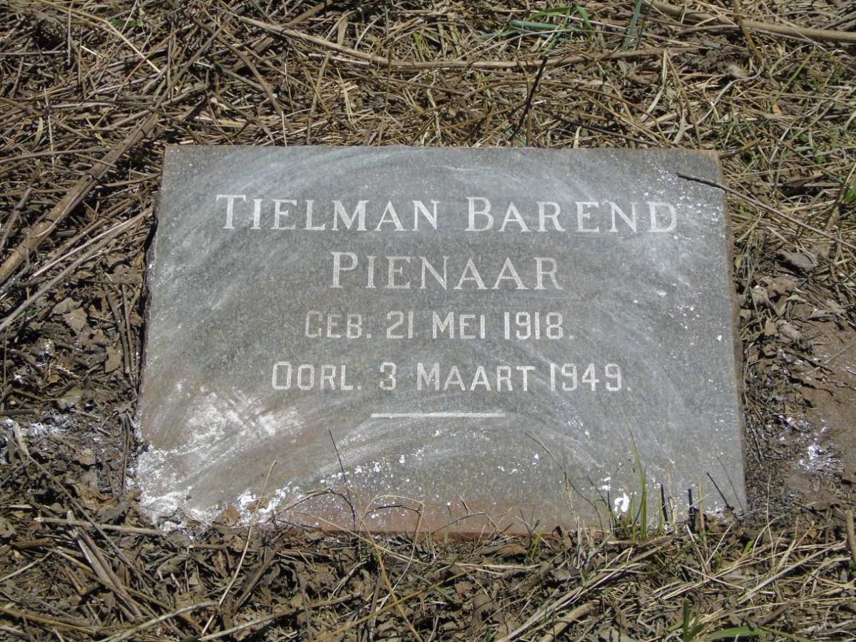 PIENAAR Tielman Barend 1918-1949