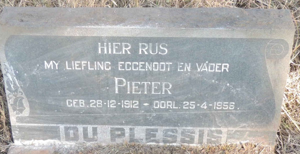 PLESSIS Pieter, du 1912-1956
