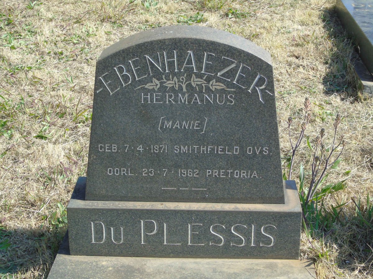PLESSIS Hermanus, du 1871-1962