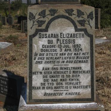 PLESSIS Stephanus Johannes Paulus, du 1891-1945 & Susarah Elizabeth 1892-1954_3