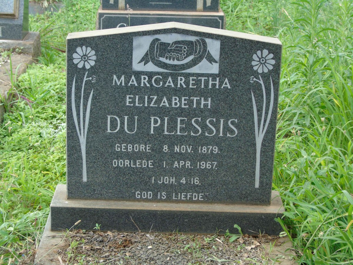 PLESSIS Margaretha Elizabeth, du 1879-1967