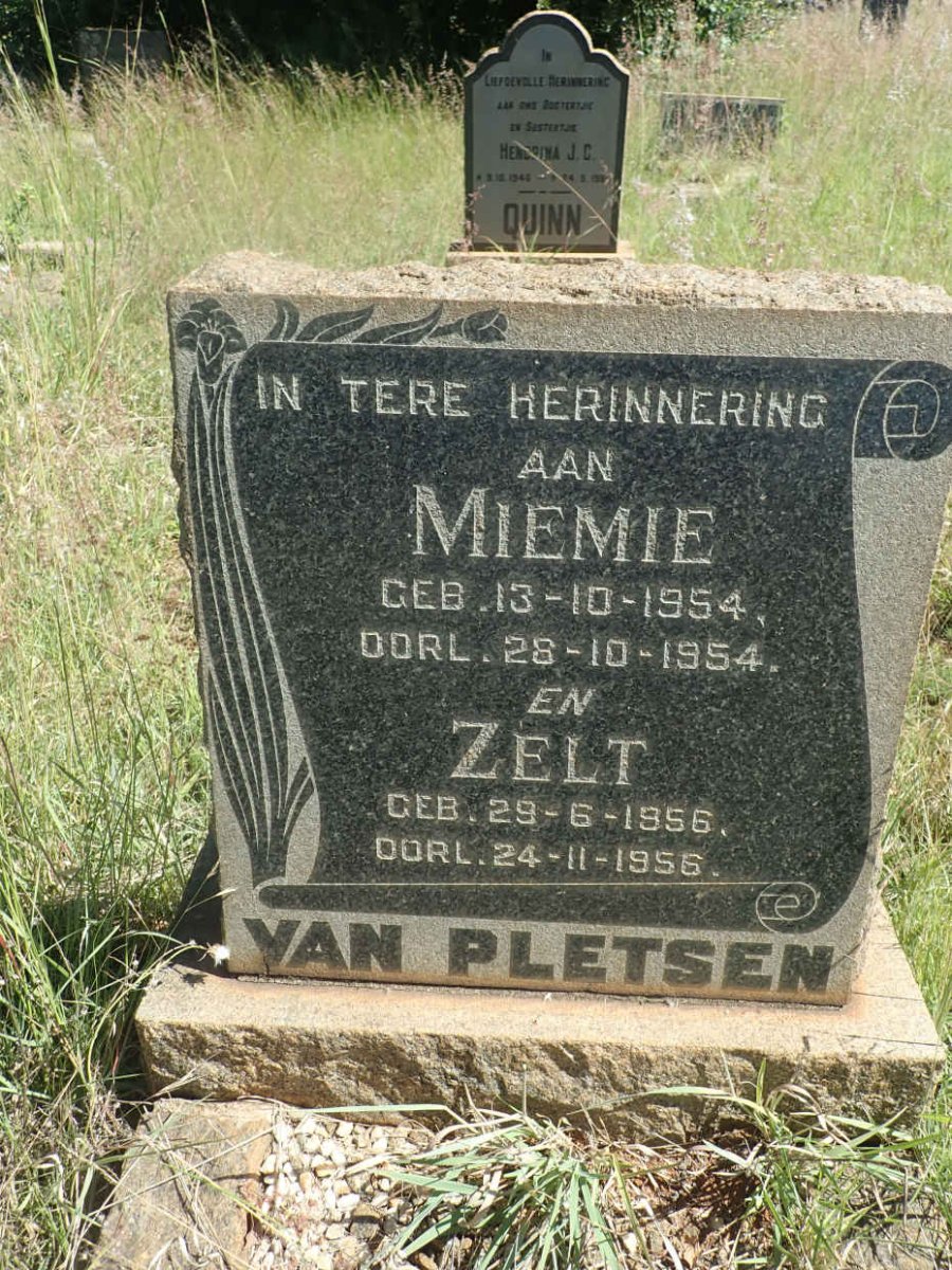 PLETSEN Miemie, van 1954-1954 :: VAN PLETSEN Zelt 1956-1956