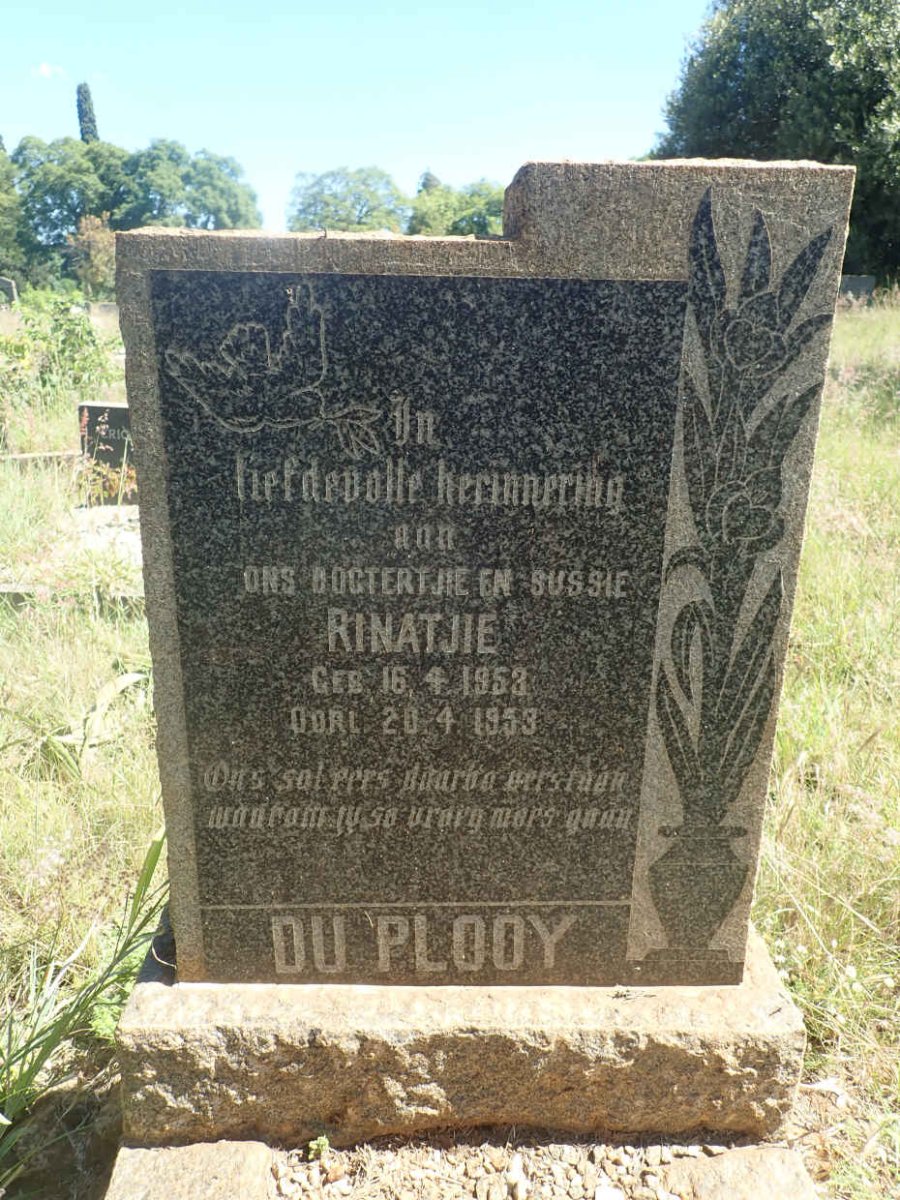 PLOOY Rinatjie, du 1953-1953