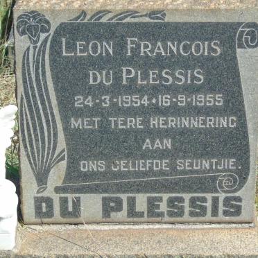 PLESSIS Leon Francois, du 1954-1955