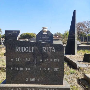 PLESSIS Rudolf, du 1912-1998 &amp; Rita 1912-1987