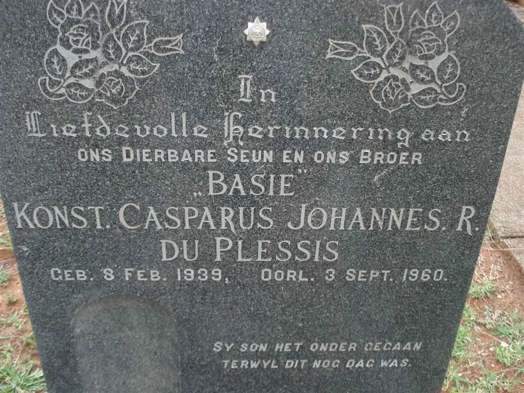 PLESSIS Casparus Johannes R., du 1939-1960