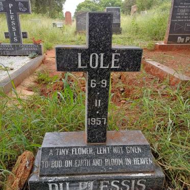 PLESSIS Lole, du 1957-1957