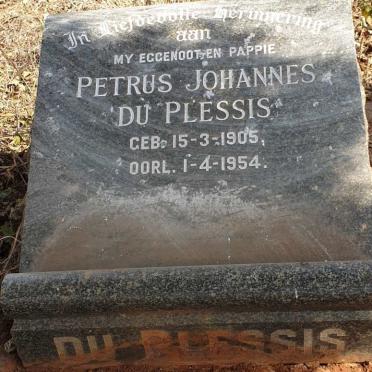 PLESSIS Petrus Johannes, du 1905-1954