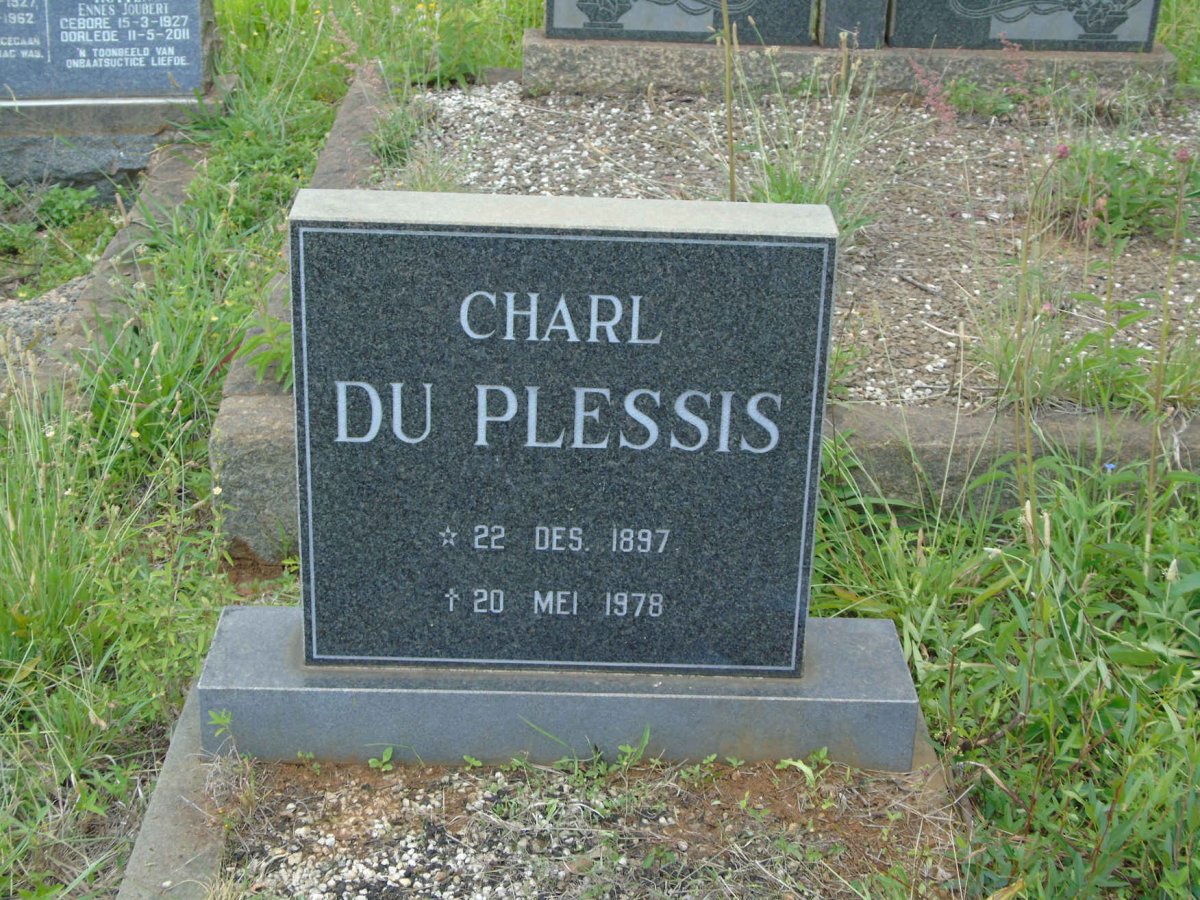 PLESSIS Charl, du 1897-1978