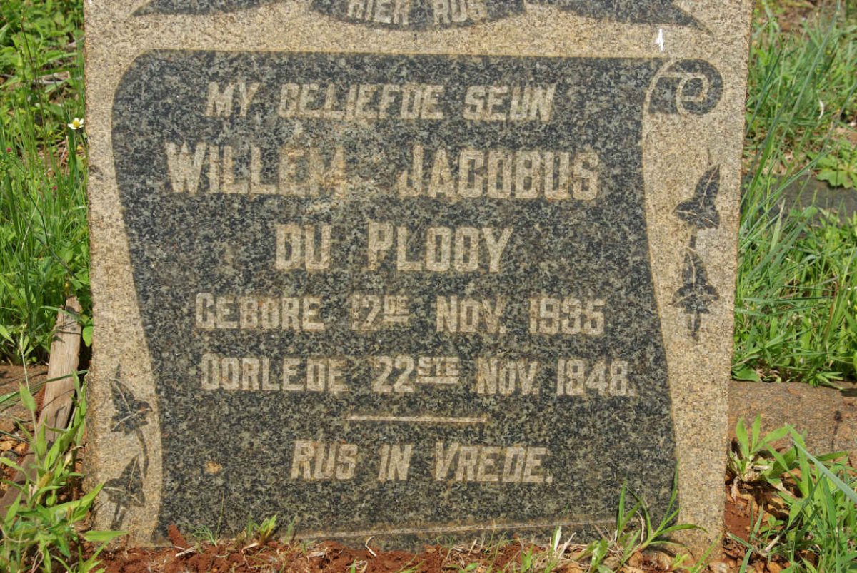 PLOOY Willem Jacobus, du 1935-1948