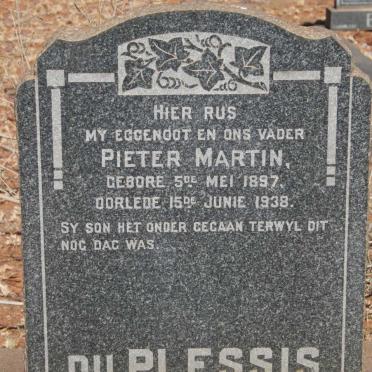 PLESSIS Pieter Martin, du 1897-1938