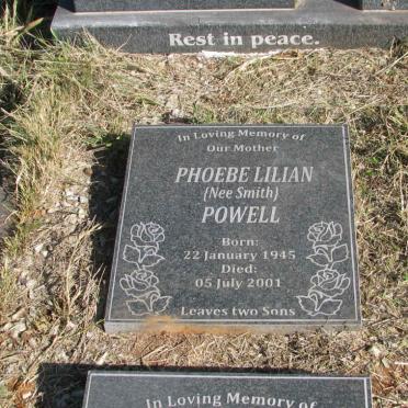 POWELL Phoebe Lilian nee SMITH 1945-2001