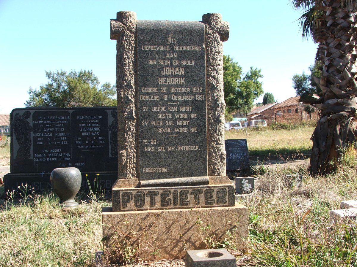 POTGIETER Johan Hendrik 1932-1951