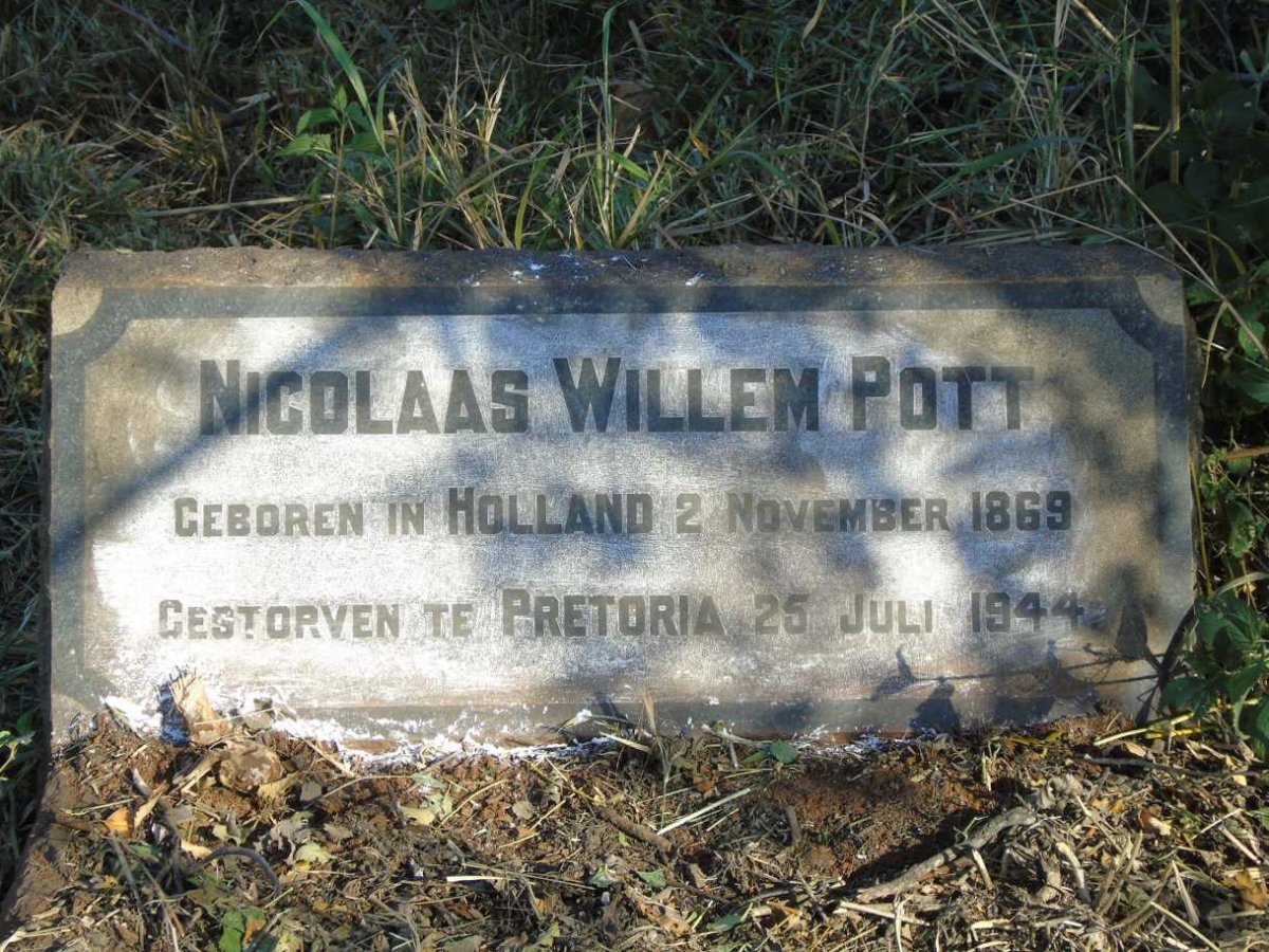 POTT Nicolaas Willem 1869-1944