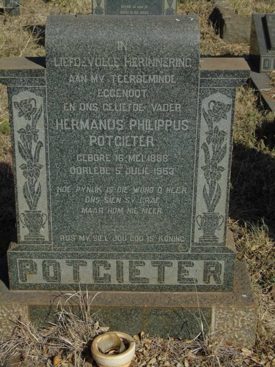 POTGIETER Hermanus Philippus 1888-1953