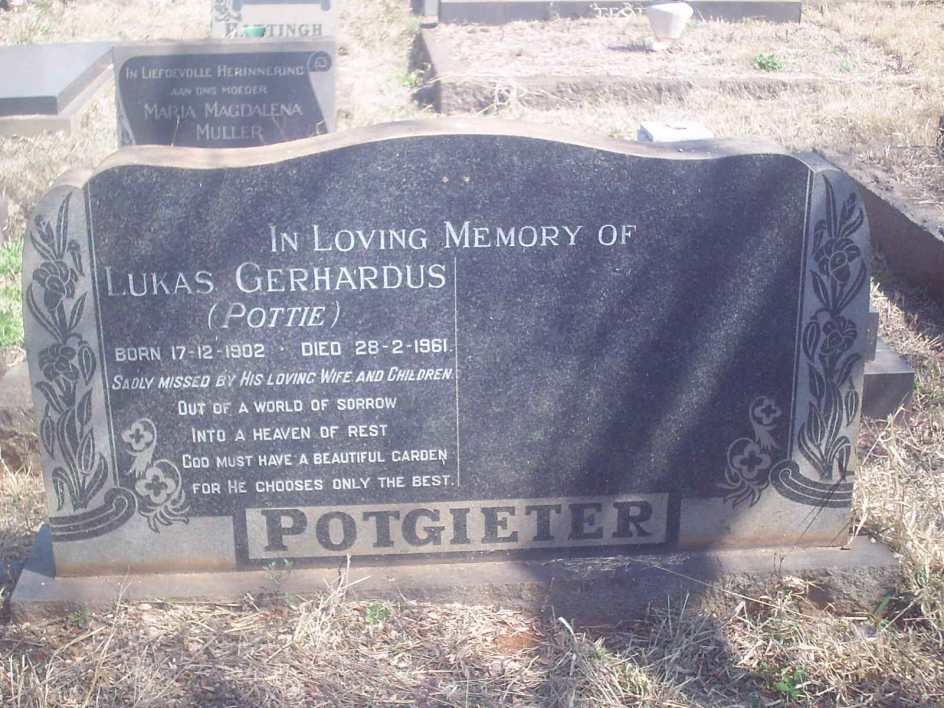 POTGIETER Lukas Gerhardus 1902-1961