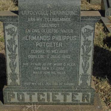 POTGIETER Hermanus Philippus 1888-1953