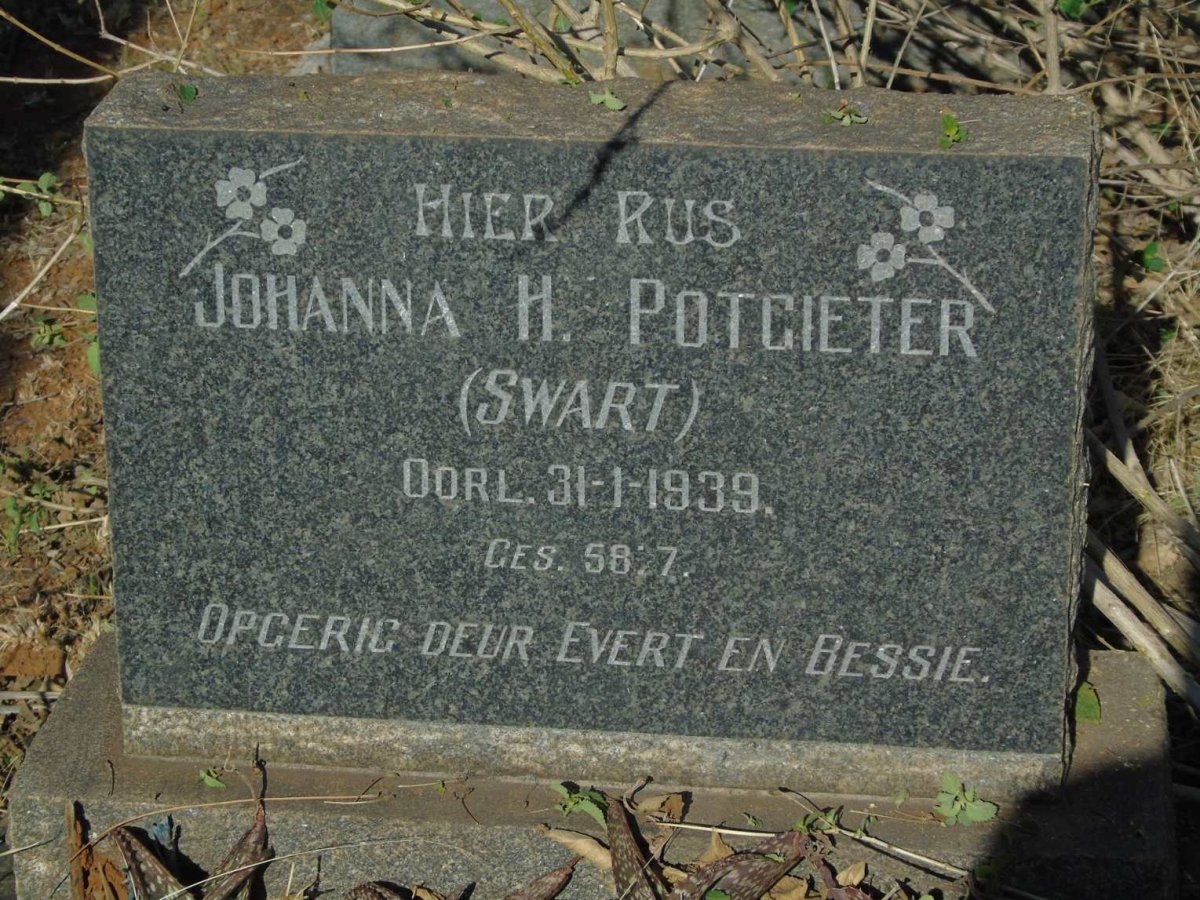 POTGIETER Johanna H. nee SWART -1939