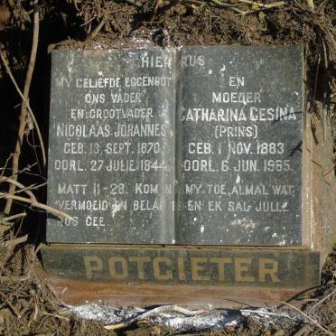 POTGIETER Nicolaas Johannes 1870-1944 & Catharina Gesina PRINS 1883-1965