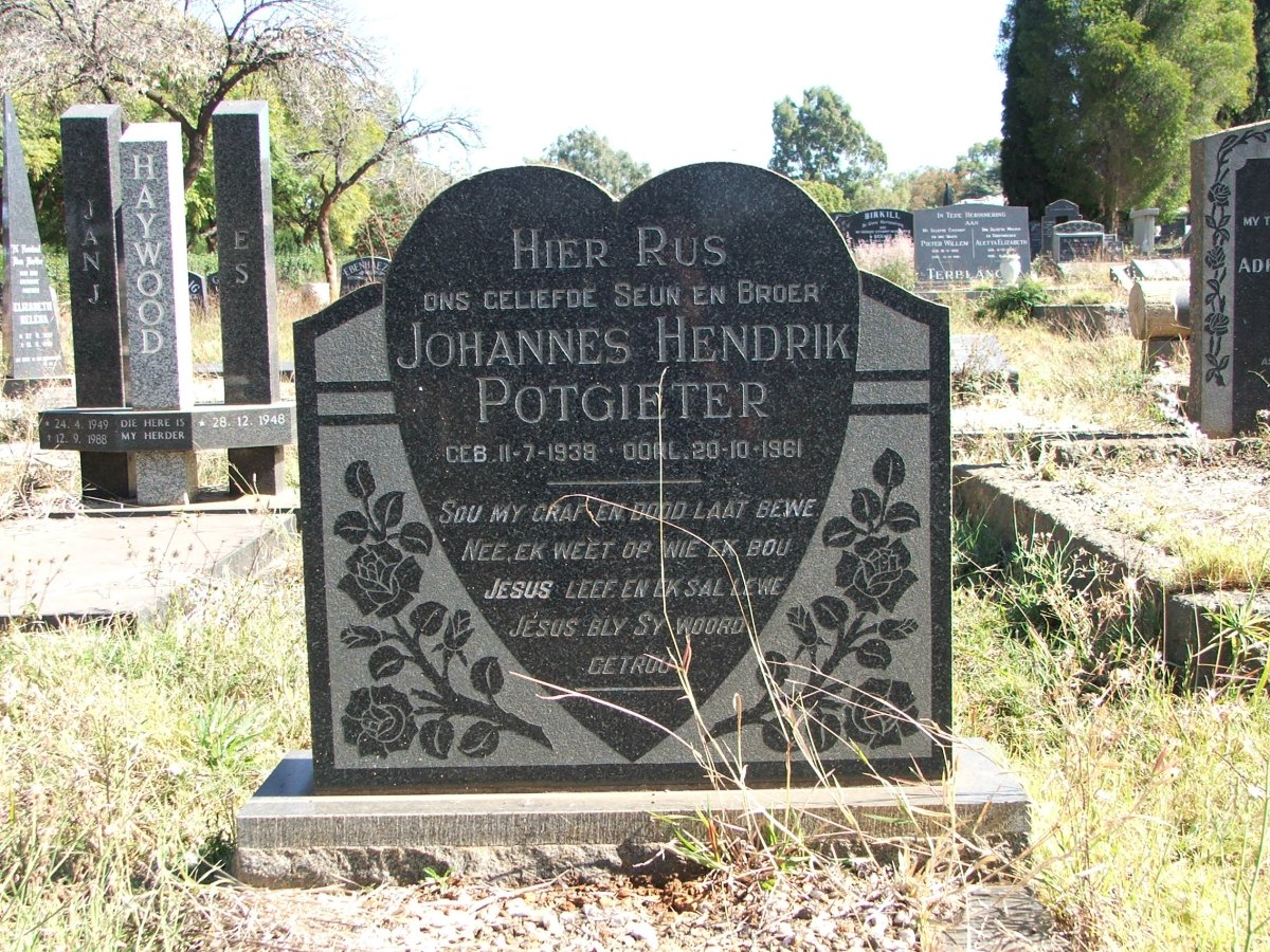 POTGIETER Johannes Hendrik 1938-1961
