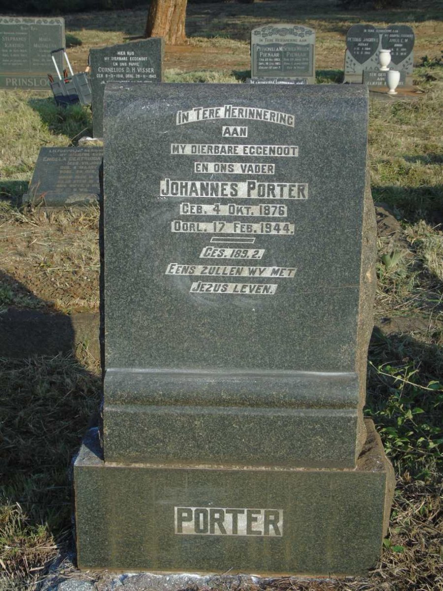 PORTER Johannes 1876-1944