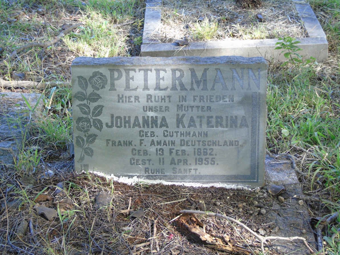 PETERMANN Johanna Katerina nee GUTHMANN 1892-1955