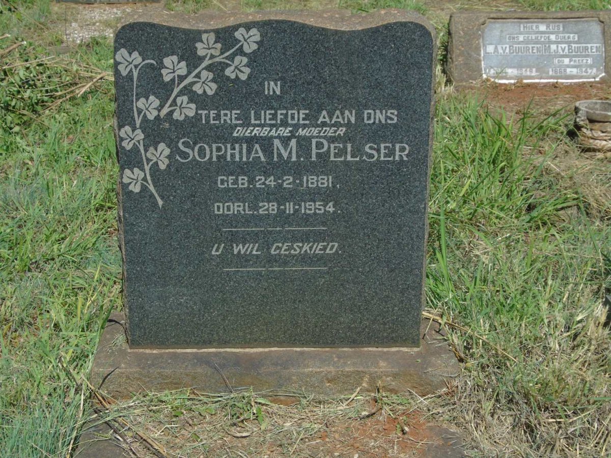 PELSER Sophia M. 1881-1954