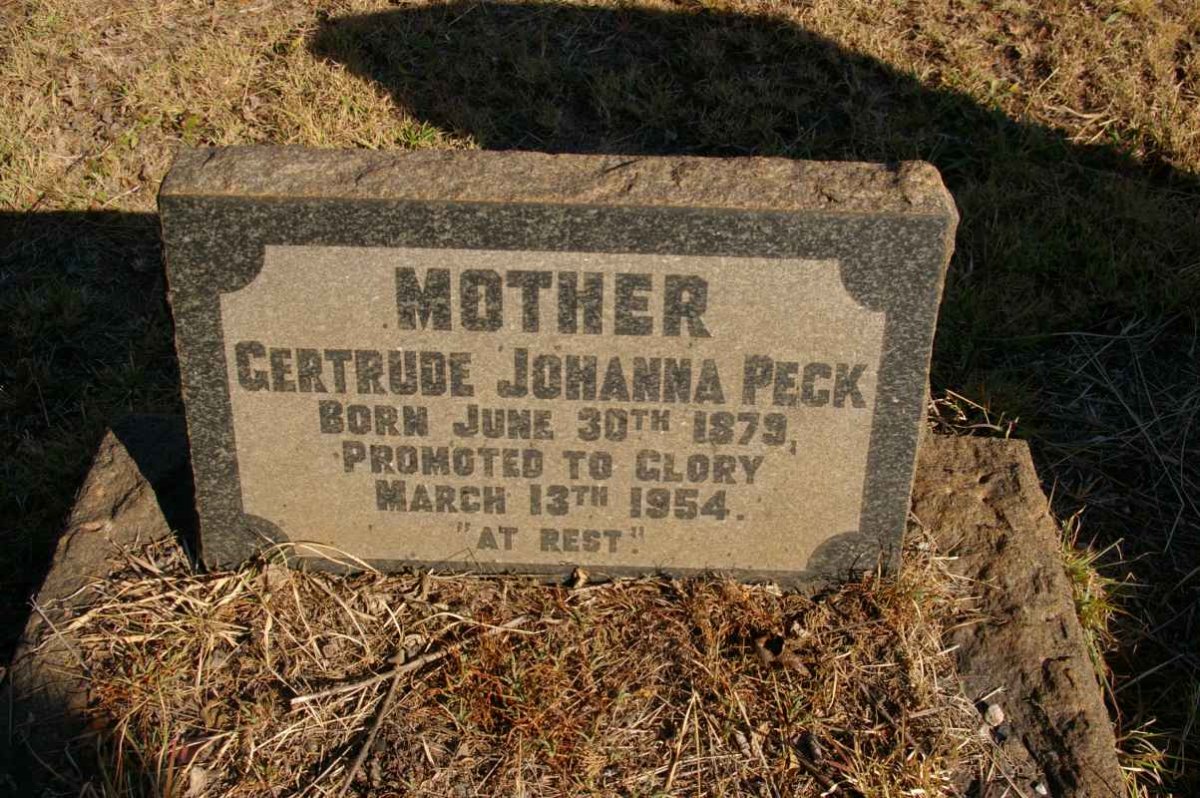 PECK Gertrude Johanna 1879-1954