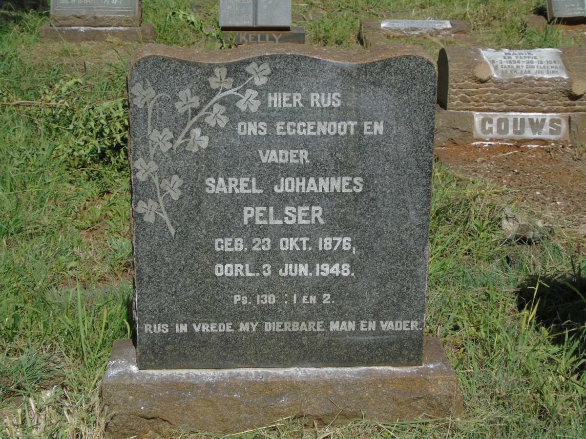 PELSER Sarel Johannes 1876-1948