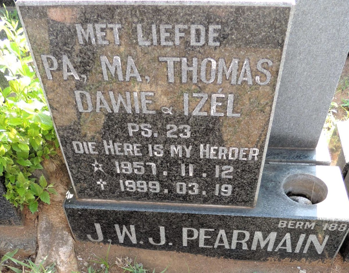 PEARMAIN J.W.J. 1957-1999