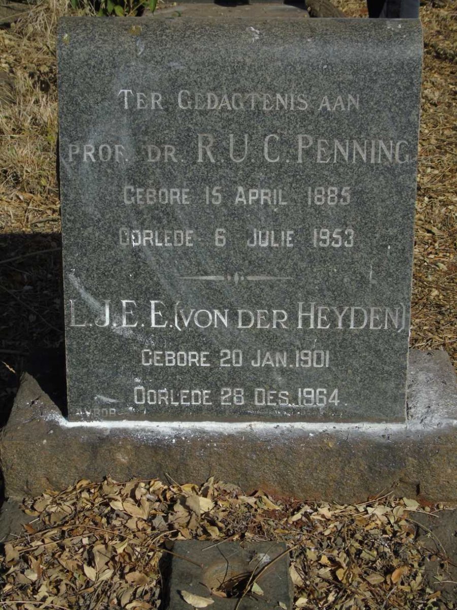 PENNING R.U.C. 1885-1953 & L.J.E.E. VON DER HEYDEN 1901-1964