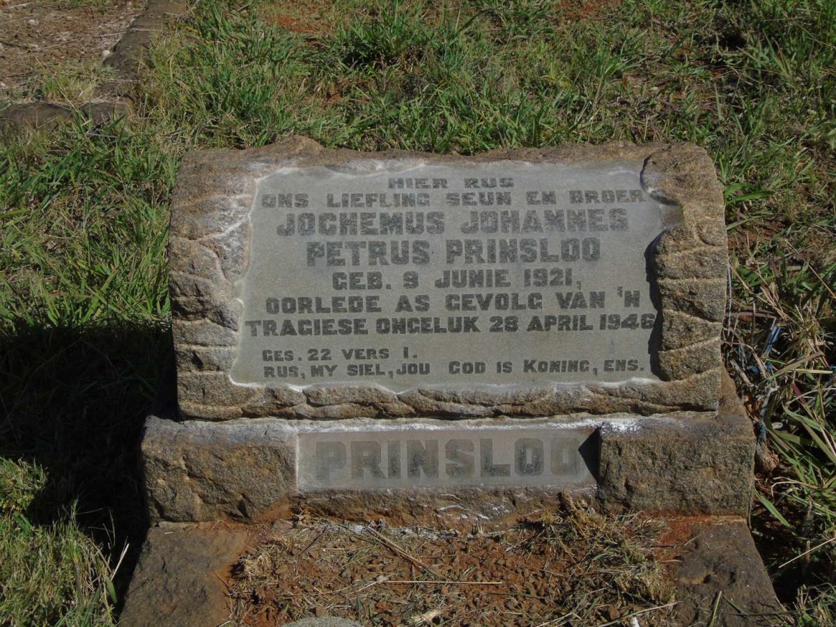 PRINSLOO Jochemus Johannes Petrus 1921-1946
