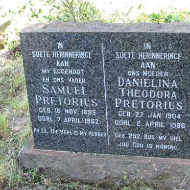 PRETORIUS Samuel 1895-1962 &amp; Danielina Theodora 1904-1986
