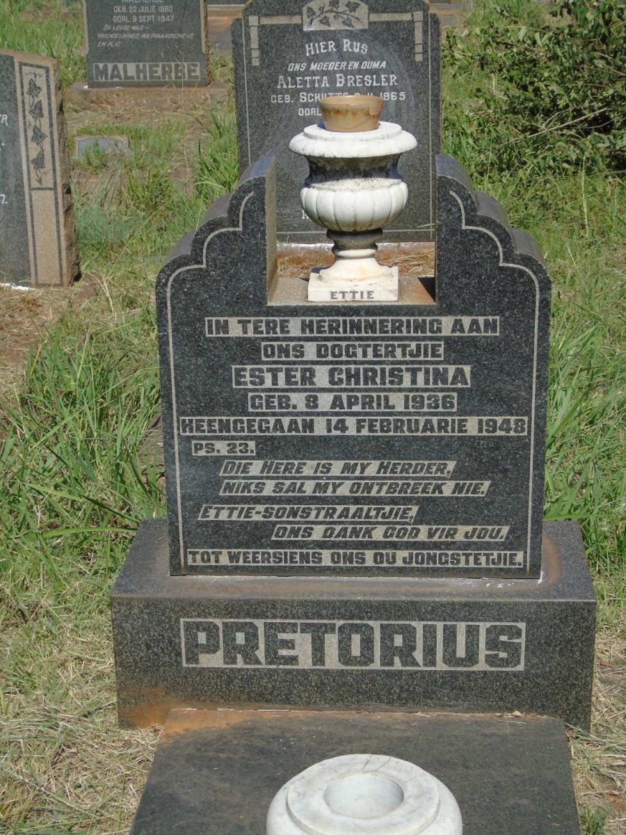 PRETORIUS Ester Christina 1936-1948