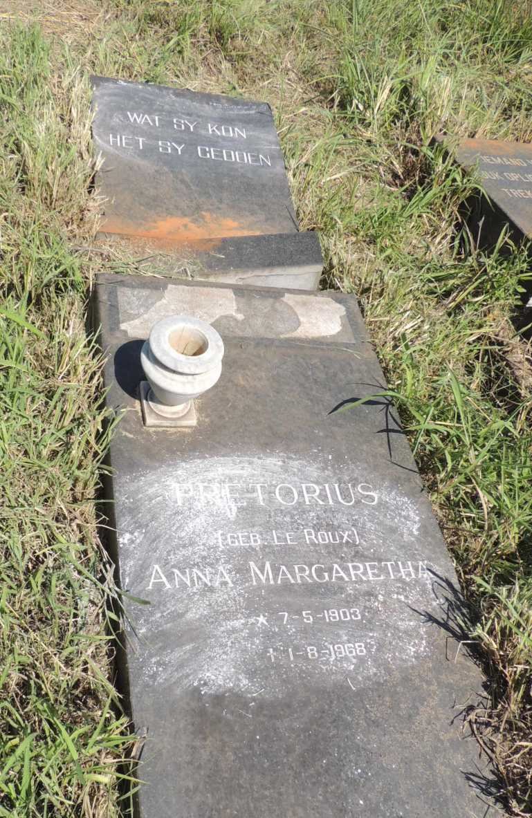 PRETORIUS Anna Margaretha nee LE ROUX 1903-1968
