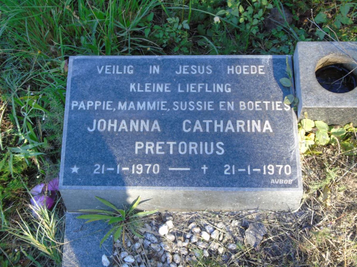 PRETORIUS Johanna Catharina 1970-1970