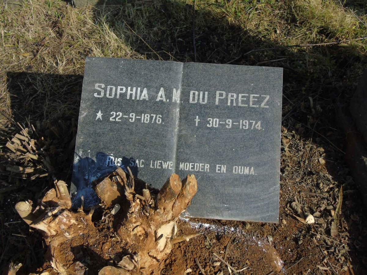 PREEZ Sophia A.M., du 1876-1974