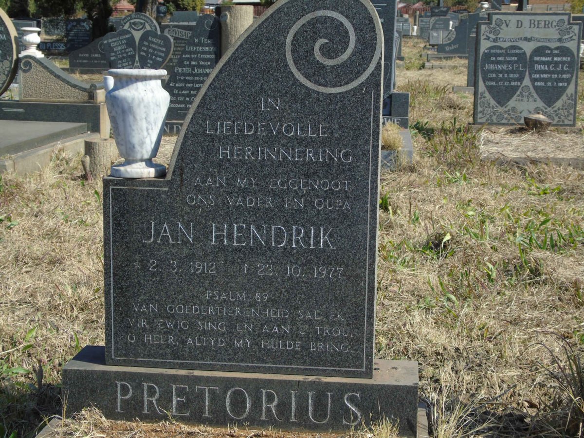 PRETORIUS Jan Hendrik 1912-1977