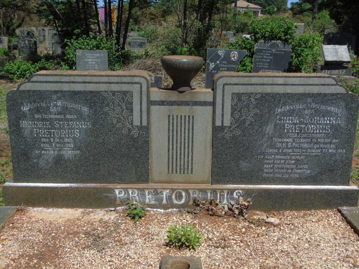 PRETORIUS Hendrik Stefanus 1883-1955 & Linda-Johanna ZUHLSDORFF 1889-1949
