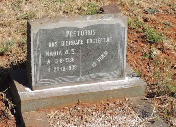 PRETORIUS Maria A.S. 1938-1939