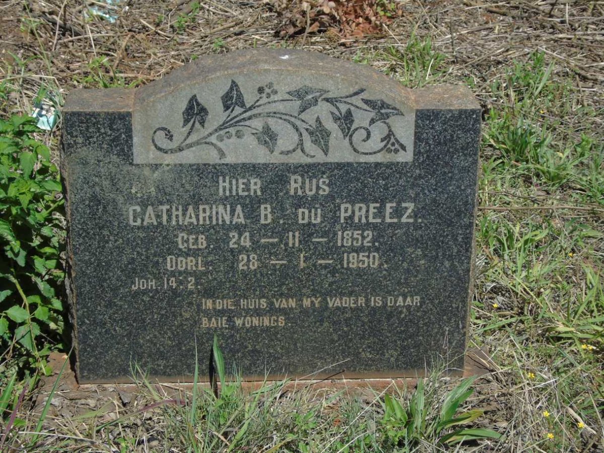 PREEZ Catharina B., du 1852-1950
