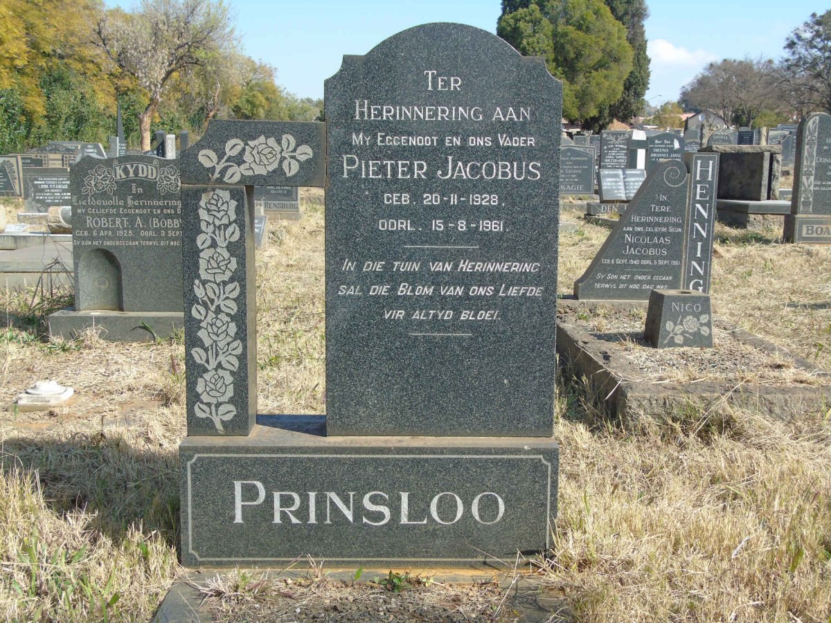 PRINSLOO Pieter Jacobus 1928-1961