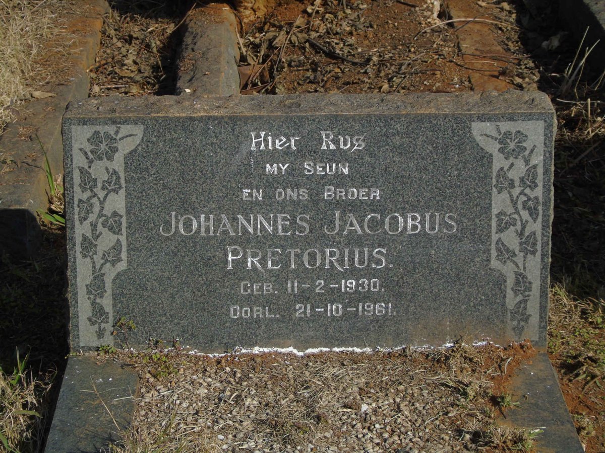 PRETORIUS Johannes Jacobus 1930-1961