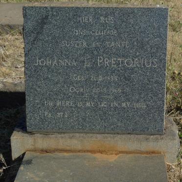 PRETORIUS Johanna L. 1893-1969