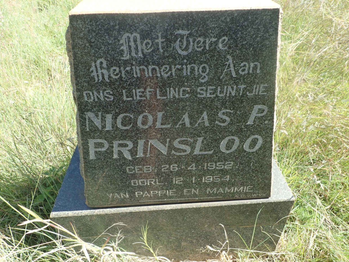 PRINSLOO Nicolaas P. 1952-1954