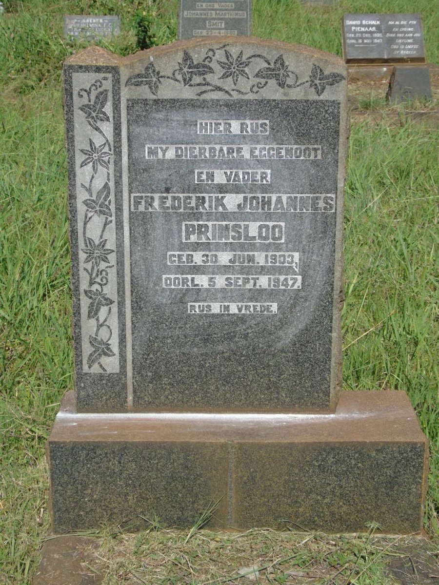 PRINSLOO Frederik Johannes 1903-1947