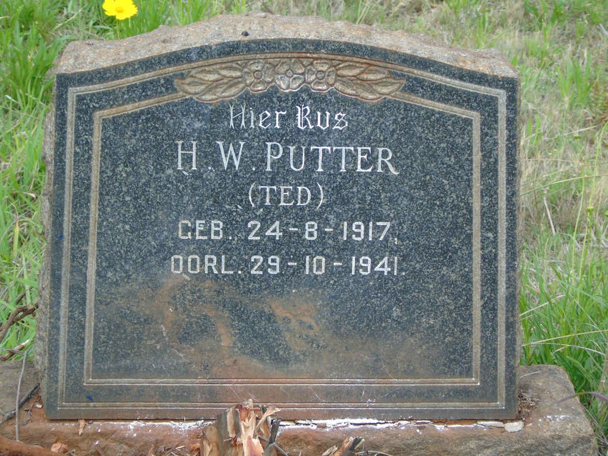 PUTTER H.W 1917-1941